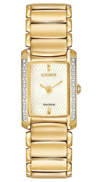 Women's citizen eco shop drive watch with diamonds